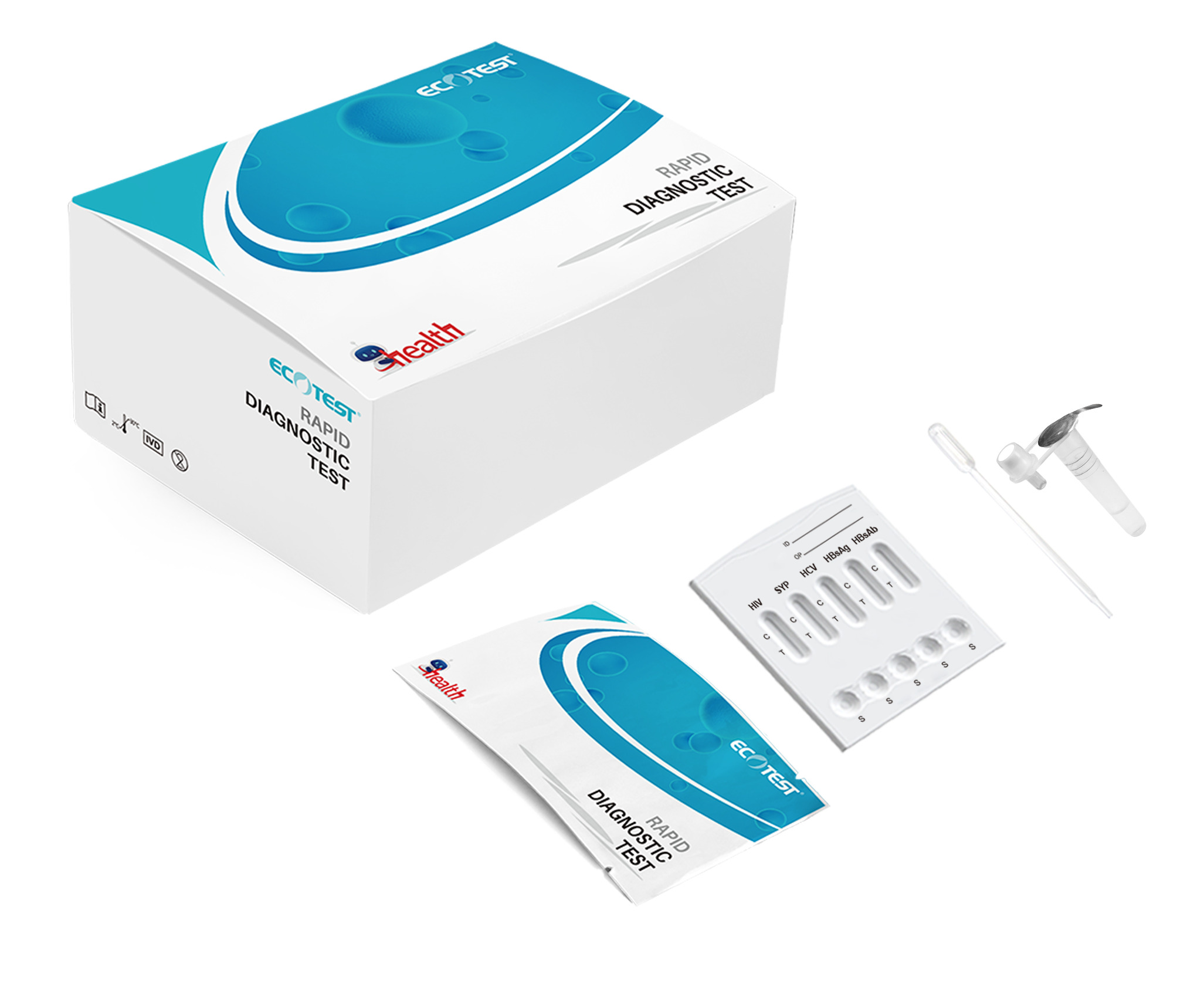 Комбінований тест для виявлення ВІЛ (HIV), гепатиту С (HCV), гепатиту В (HBsAg), гепатиту В (HBsAb) та сифілісу (Syphilis), MI-W45001